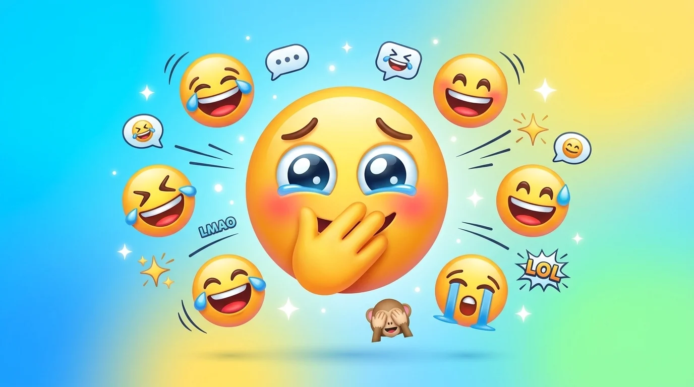 trying not to laugh emoji